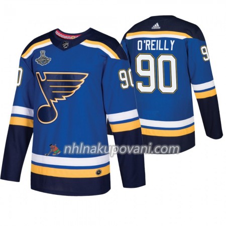 St. Louis Blues Dresy Ryan O'Reilly 90 Adidas 2019 Stanley Cup Champions Royal Authentic - Pánské